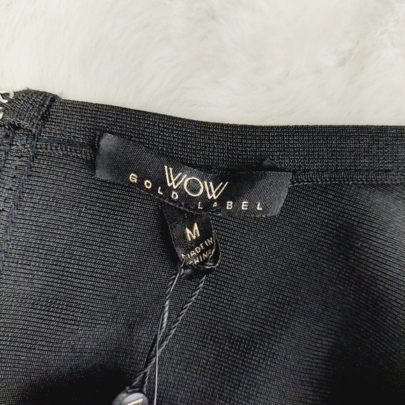 Wow Gold Label Blue & Black Zebra V Neck Bodycon Dress 183 - Picture 5 of 8